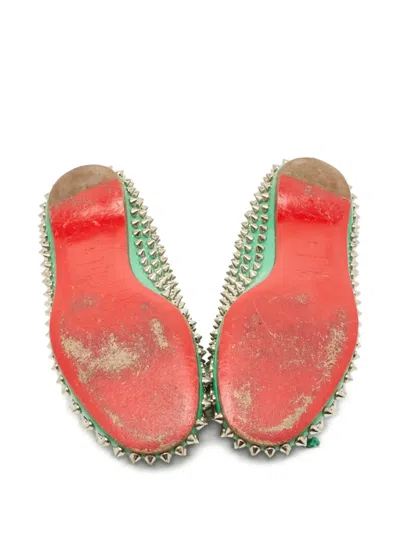 Pre-owned Christian Louboutin Studded Ballet Flats