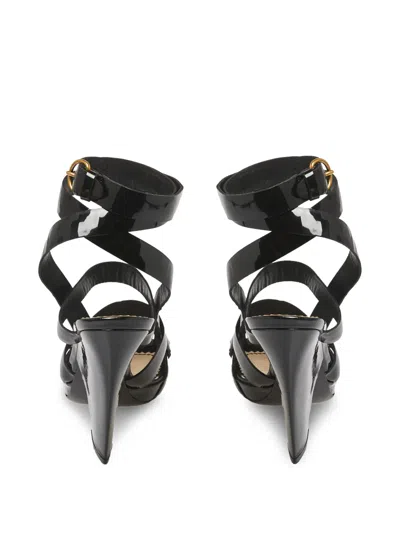 Pre-owned Saint Laurent 115mm Wrap Sandals