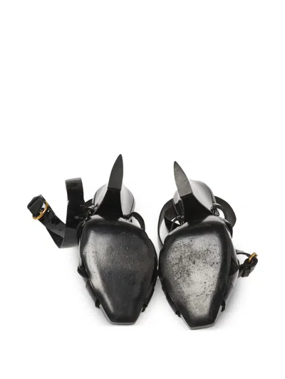 Pre-owned Saint Laurent 115mm Wrap Sandals