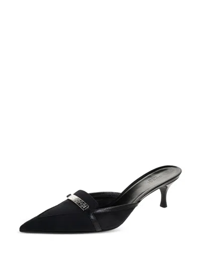 Pre-owned Gucci 60mm Gg Canvas Mules