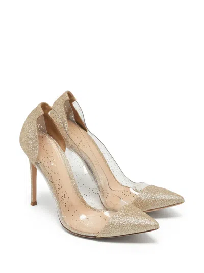Pre-owned Gianvito Rossi  105mm Plexi Glitter-embellished Pointed-toe Pumps