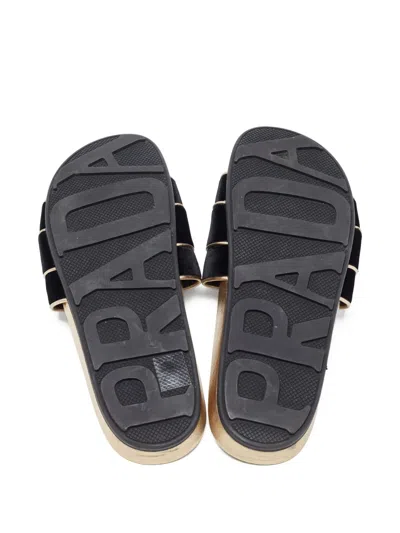 Pre-owned Prada Jewel-buckle Slides