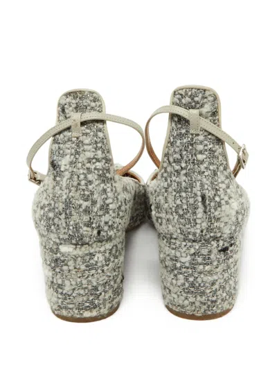 Pre-owned Aquazzura 65mm Textured Block-heel Pumps