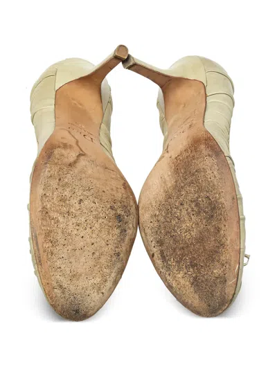 Pre-owned Dior 90mm Ruched Leather Pumps