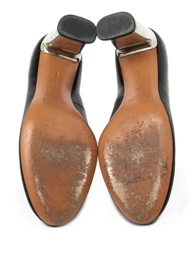 Pre-owned Celine 85mm Block-heel Almond-toe Pumps
