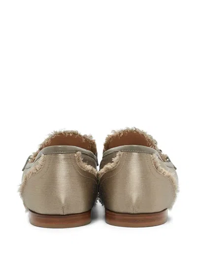 Pre-owned Giuseppe Zanotti Vintage Pr-owned Letizia Fringed Satin Loafers