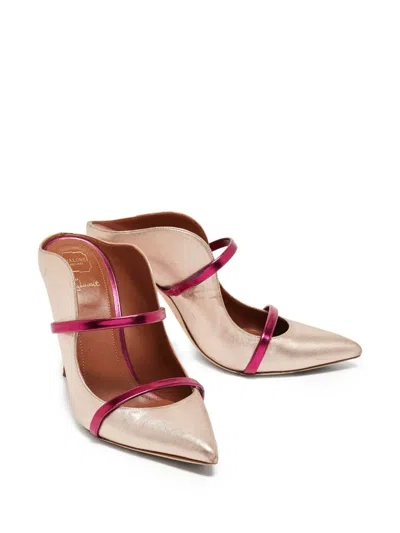 Pre-owned Malone Souliers Metallic Heeled Mules