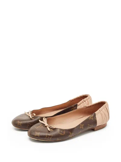 Pre-owned Louis Vuitton Joy Bow-detail Ballet Flats