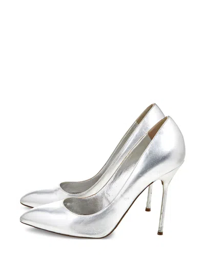 Pre-owned Sergio Rossi Vintage  105mm Metallic Pointed-toe Pumps