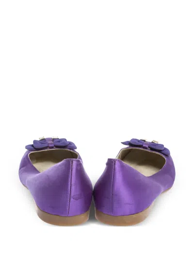 Pre-owned Fendi Satin Ballet Flats