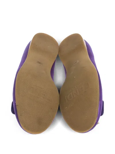 Pre-owned Fendi Satin Ballet Flats