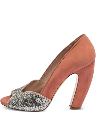 Pre-owned Miu Miu 105mm Glitter-detailing Pumps