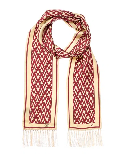 Valentino Toute La V Silk Scarf