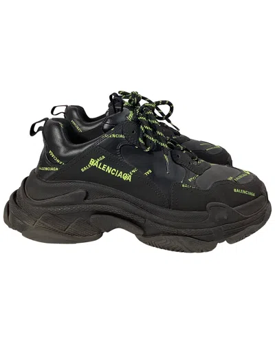 Balenciaga Leather Triple S All Over Logo Sneaker (authentic Pre-loved)