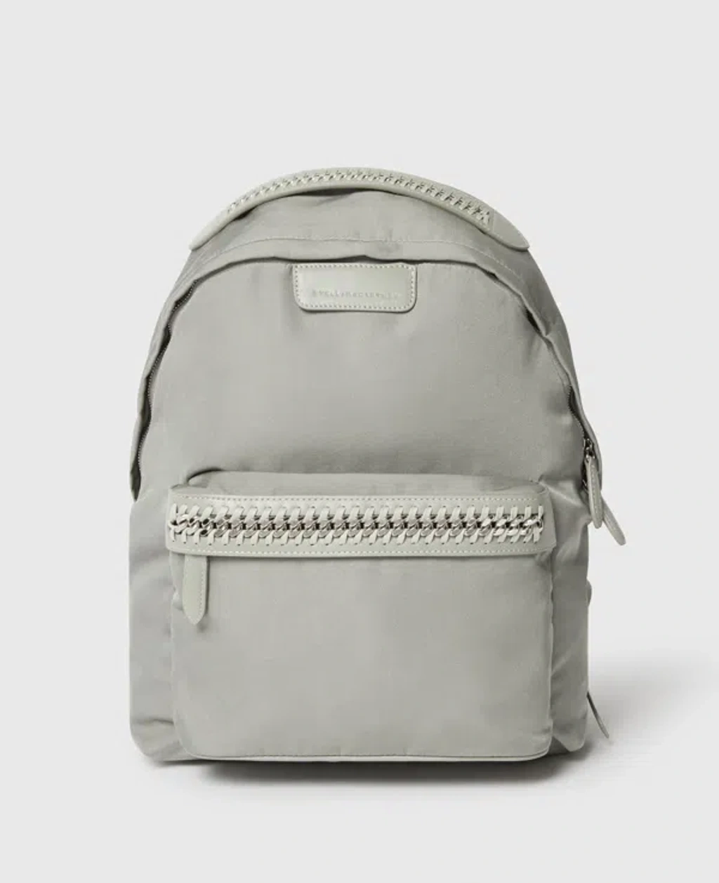 Stella McCartney Gray Chain-Embellished Backpack Stella McCartney Chain-Embellished Gray Shoulder Bag - www  main image 3