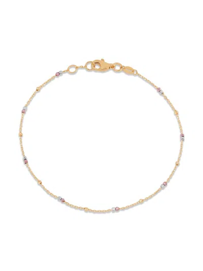 Saks Fifth Avenue Women's Tri-tone 14k Gold Tincup Bracelet In Gold
