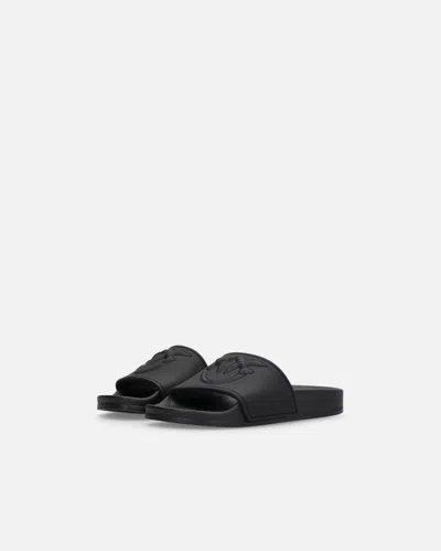 Pinko Rubberized Slippers With Love Birds Logo Band