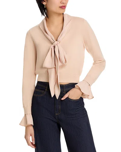 Cinq À Sept Cinq A Sept Lenu Tie Neck Sweater In Neutral