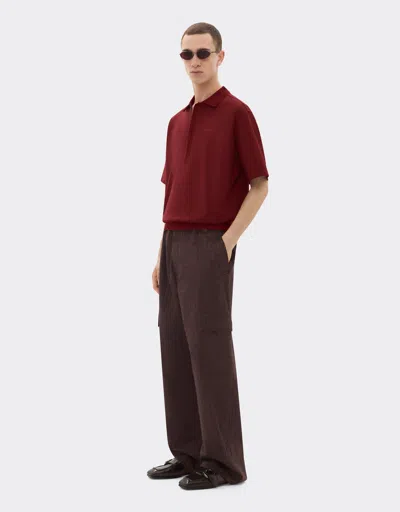 Ferrari Cotton Polo Shirt With 7x7 Check Motif