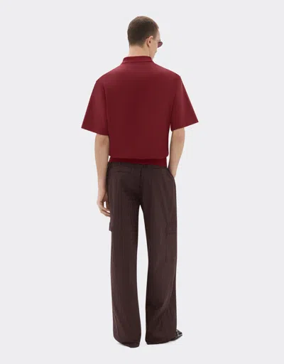 Ferrari Cotton Polo Shirt With 7x7 Check Motif