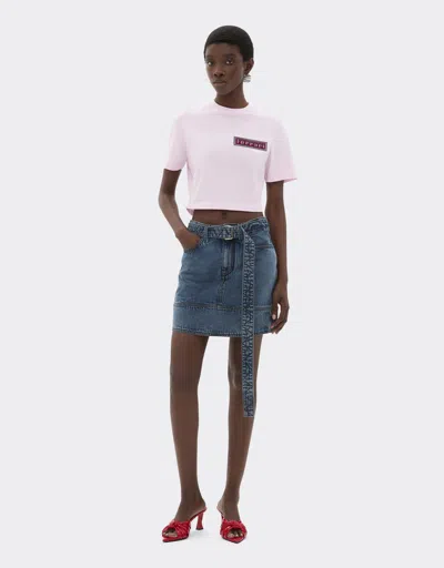 Ferrari Cropped T-shirt With  Patch