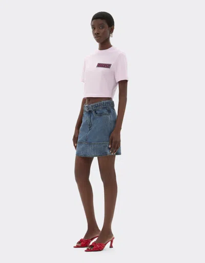 Ferrari Cropped T-shirt With  Patch