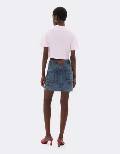Ferrari Cropped T-shirt With  Patch
