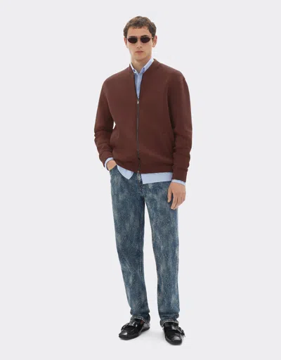 Ferrari Bomber Sweatshirt In Scuba Fabric