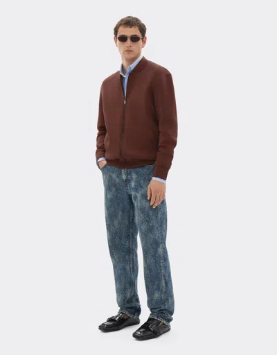 Ferrari Bomber Sweatshirt In Scuba Fabric