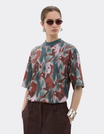 Ferrari T-shirt With Cavallino Ikat Print