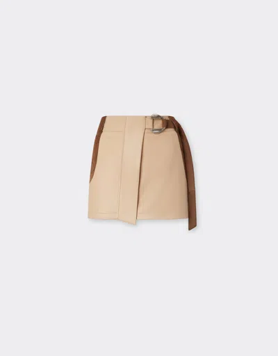 Ferrari Mini Skirt In Nappa And Suede