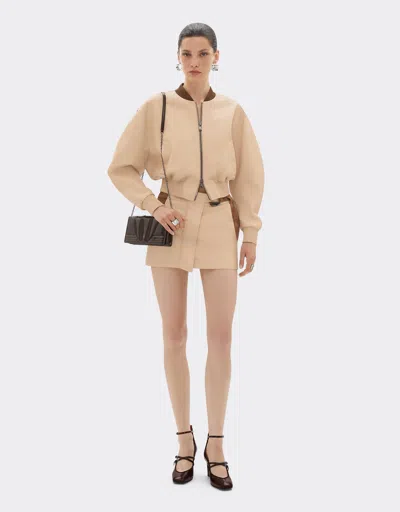 Ferrari Mini Skirt In Nappa And Suede