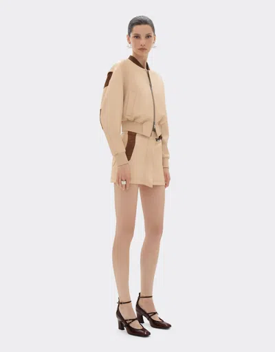 Ferrari Mini Skirt In Nappa And Suede