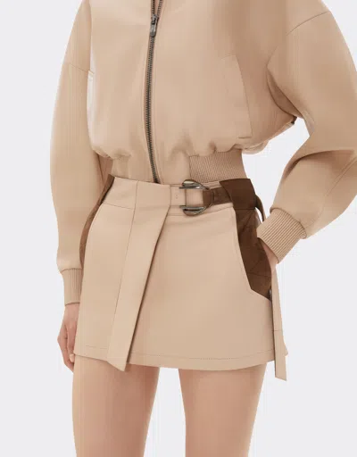 Ferrari Mini Skirt In Nappa And Suede