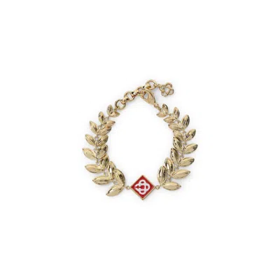 Casablanca Golden Leaves Laurel Bracelet In Gold