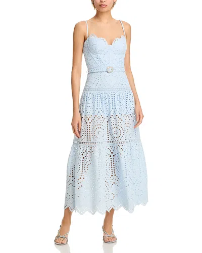 Generation Love Zuria Cotton Eyelet Maxi Dress In Blue