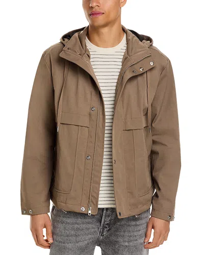 Michael Kors Twill Water Resistant Windbreaker Jacket In Brown