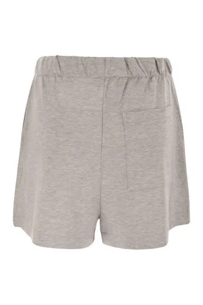 Majestic Filatures Shorts With Drawstring Waist In Gray