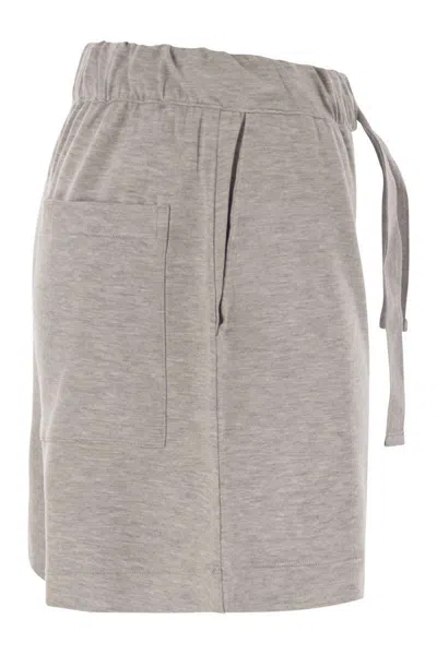 Majestic Filatures Shorts With Drawstring Waist In Gray