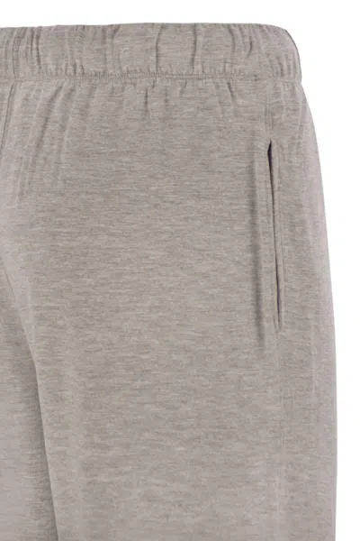 Majestic Filatures Trousers With Drawstring Waist In Gray