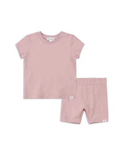 Miles The Label Girls' Tee & Shorts Set - Little Kid In Pink