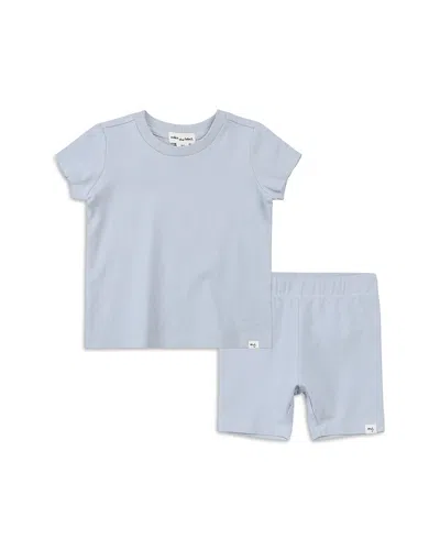 Miles The Label Girls' Tee & Shorts Set - Little Kid In Blue