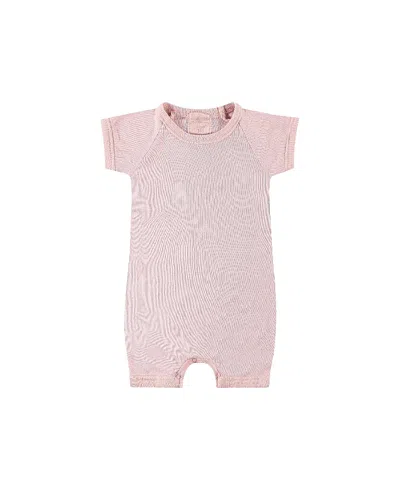 Paigelauren Unisex Rib Onesie In Tie Dye In Pink