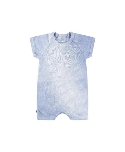 Paigelauren Unisex Rib Onesie In Tie Dye In Blue