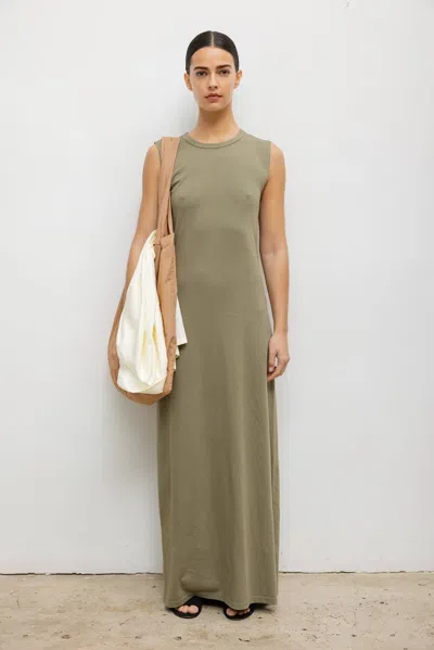 Leset Margo Sleeveless Maxi Dress In Green