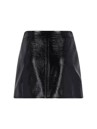 Courrèges Courreges Re-edition Vinyl Effect Mini Skirt Women In Black