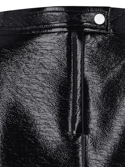 Courrèges Courreges Re-edition Vinyl Effect Mini Skirt Women In Black