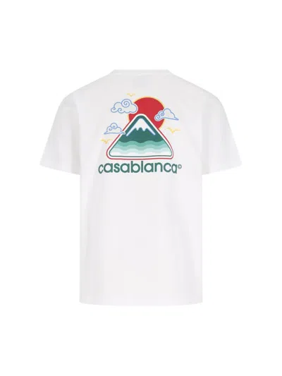 Casablanca Mountains Waves Print T-shirt