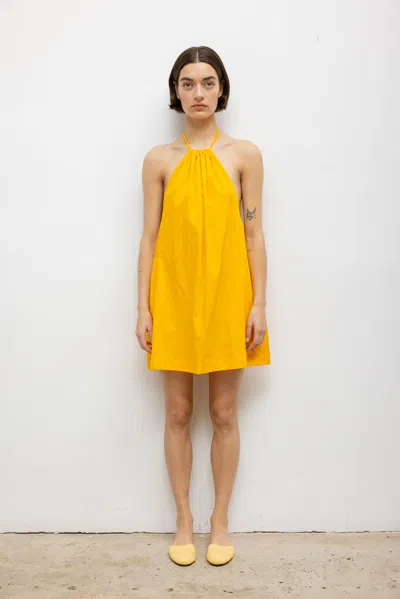 Leset Pre-order: Yoko Halter Mini Dress In Yellow