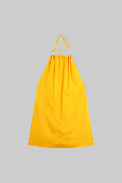 Leset Pre-order: Yoko Halter Mini Dress In Yellow